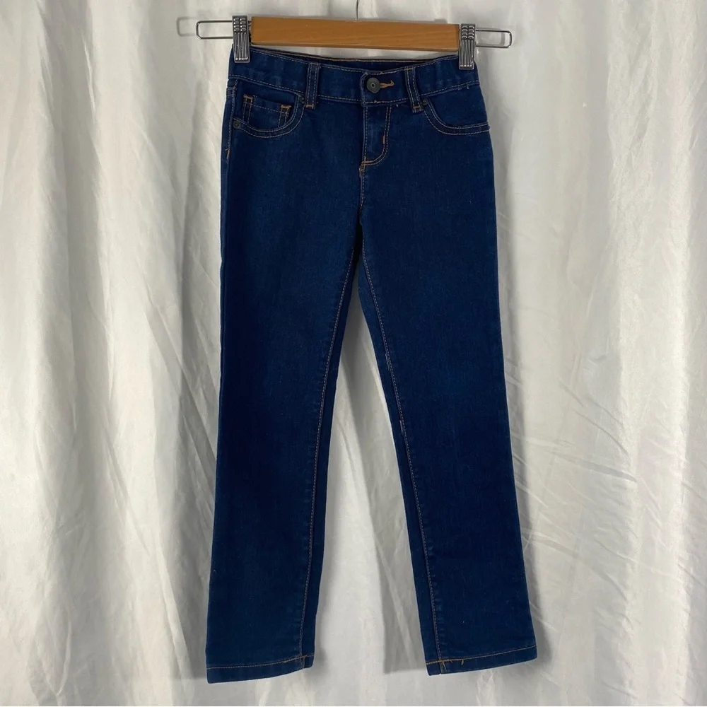 The Children’s Place Girl Skinny Dark Blue Jeans Waist Adjustable Band Size 6